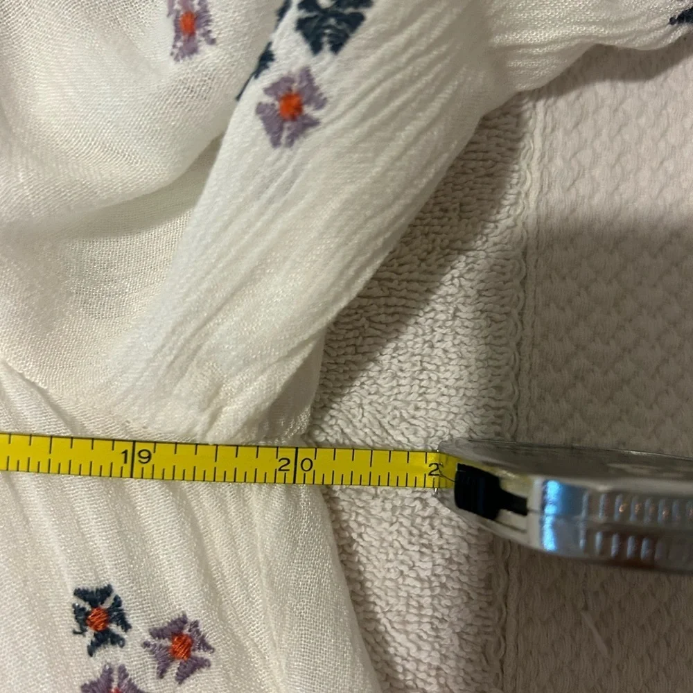 🤩Free People Long Sleeved Fully Lined Midi Dress w/ Floral Embroidery Size M - Picture 9 of 10